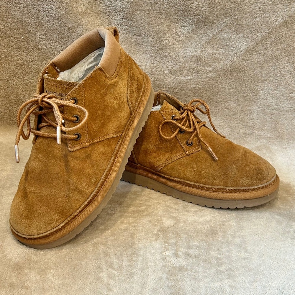 Koolaburra by Ugg Advay Women's 5 Chestnut Tan Lace Up Ankle Boots Booties Suede